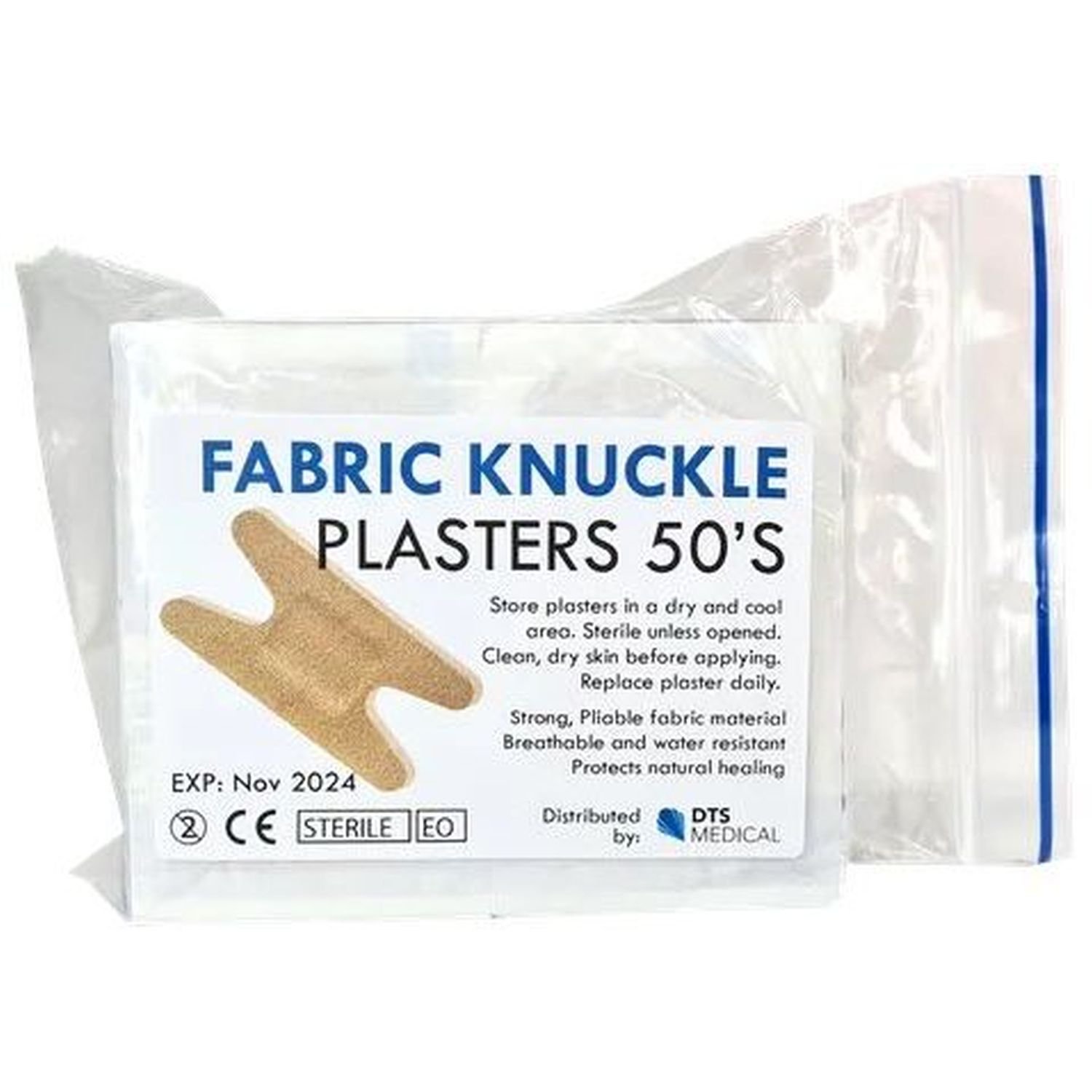 50 Fabric Knuckle Plasters