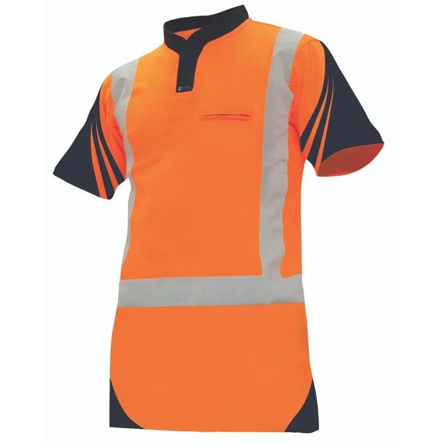 Hi Vis Day/Night S/Sleeve Vented Cotton Back Lightweight Polo 145gsm