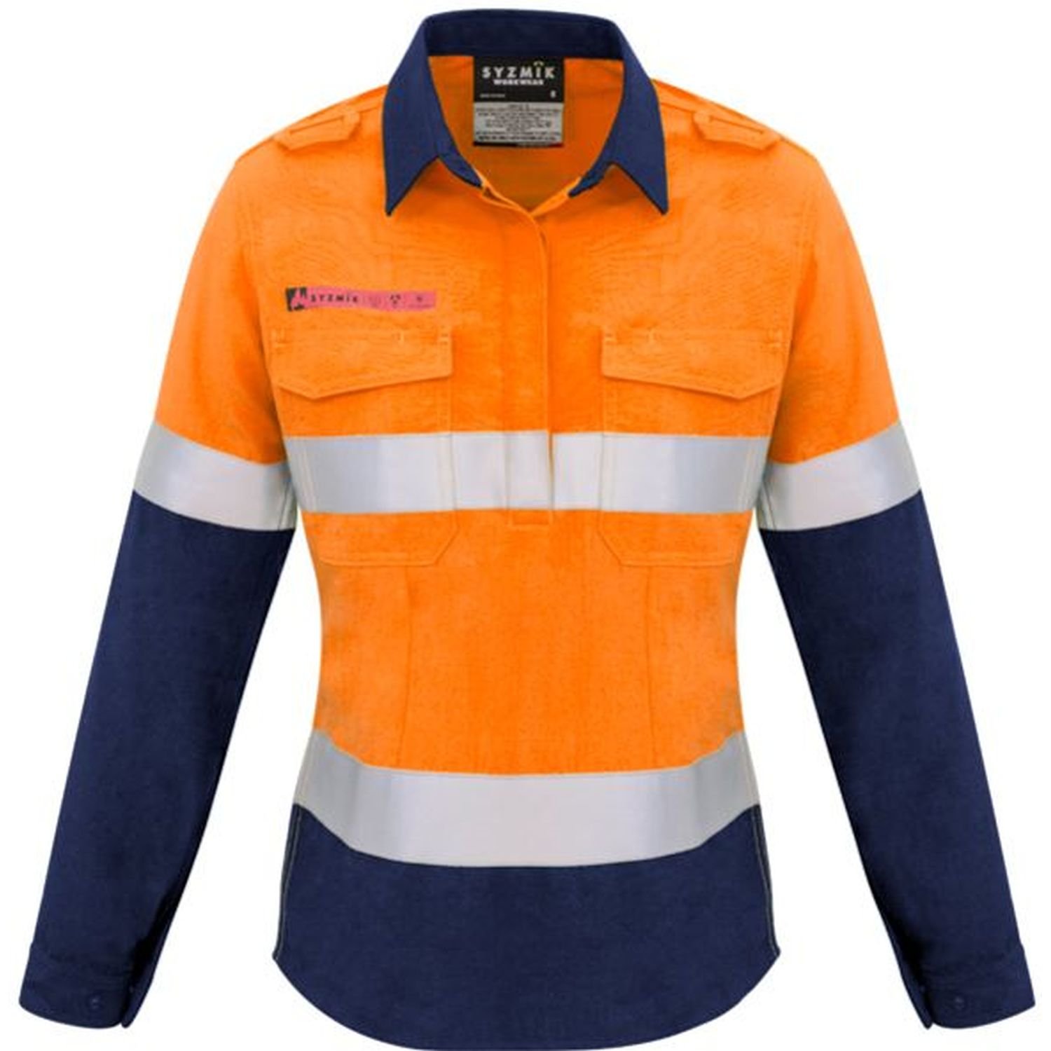 Syzmik Womens Fire Retardant 6 Cal Day/Night Closed Front Shirt