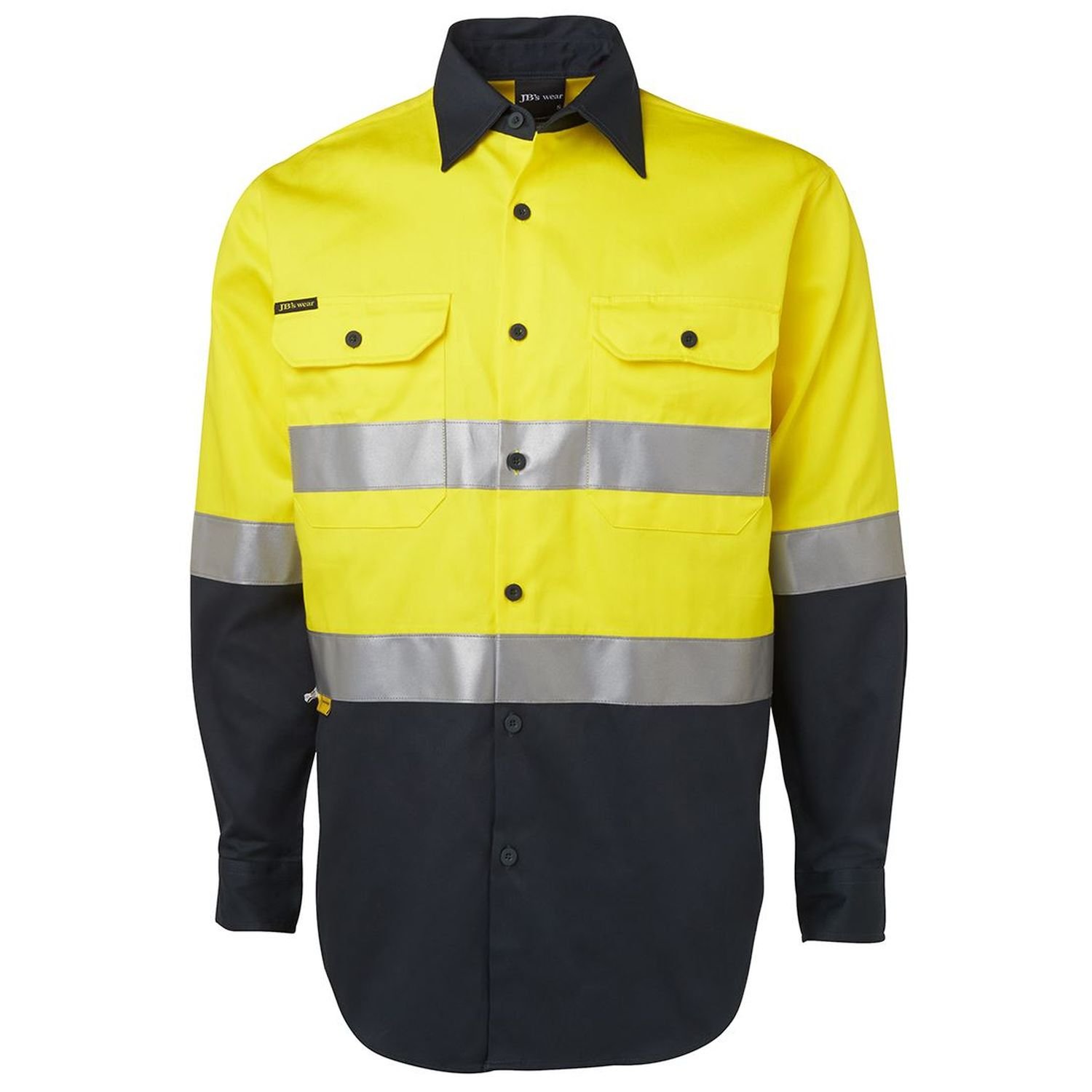 Hi Vis Day/Night Long Sleeve Cotton Shirt 190gsm