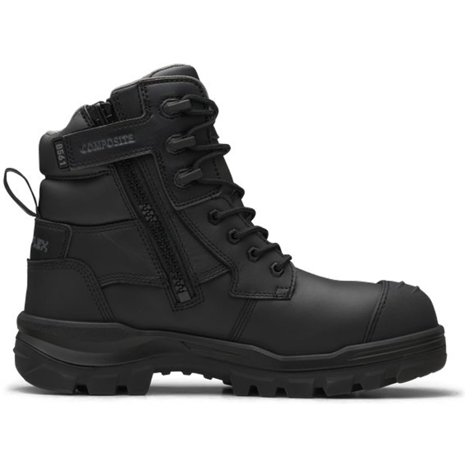 Blundstone 8561 Lace Up/Zip TPU Composite Safety Boot Black