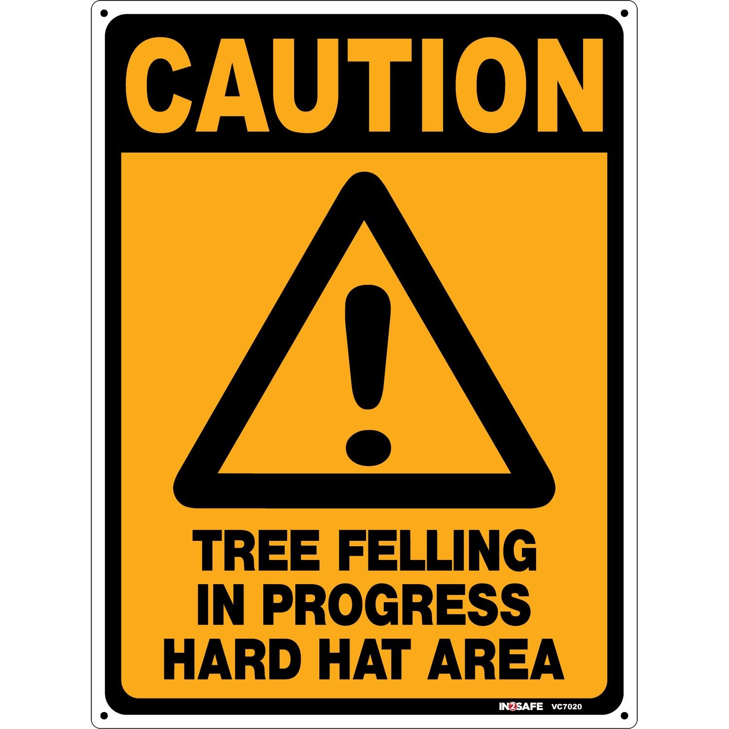 Caution Tree Felling In Progress Hard Hat Area