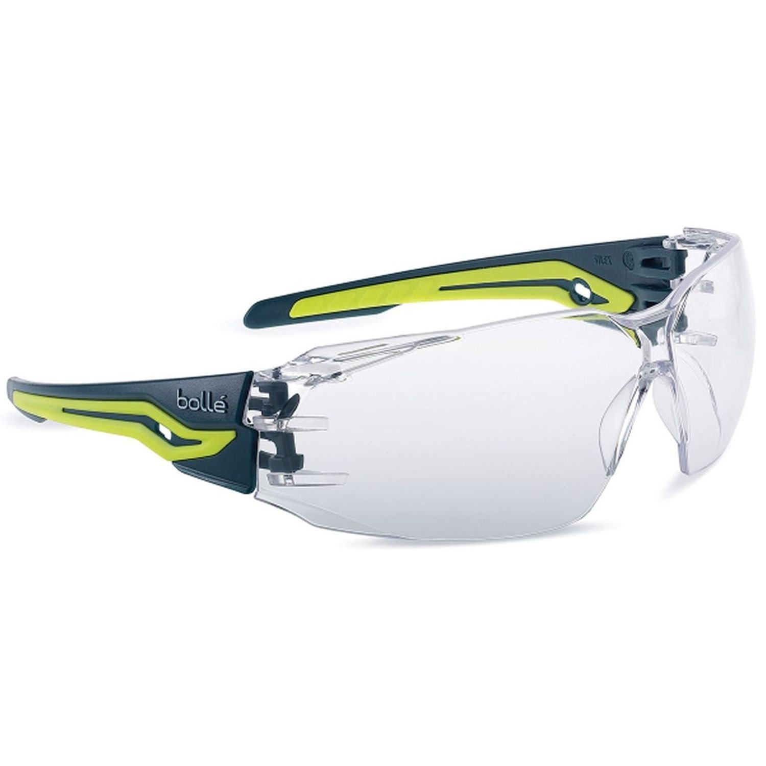 Bolle Silex+ Forest/Yellow Anti Scratch Anti Fog Spec Clear Lens Pkt 10